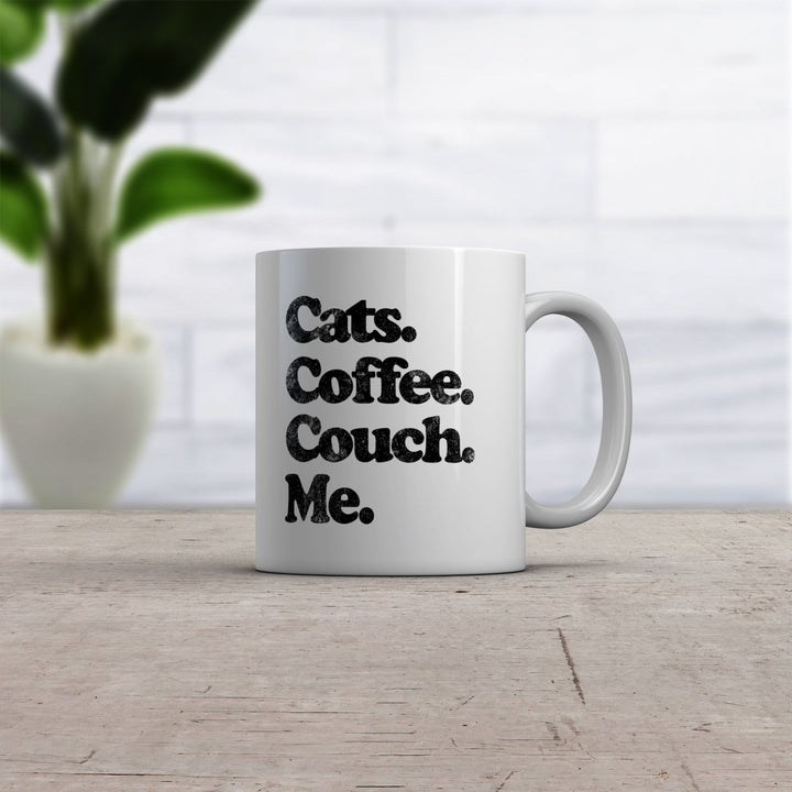 Cats Coffee Couch Me Mug Funny Kitten Caffeine Lovers Relaxing Novelty Cup-11oz Image 2