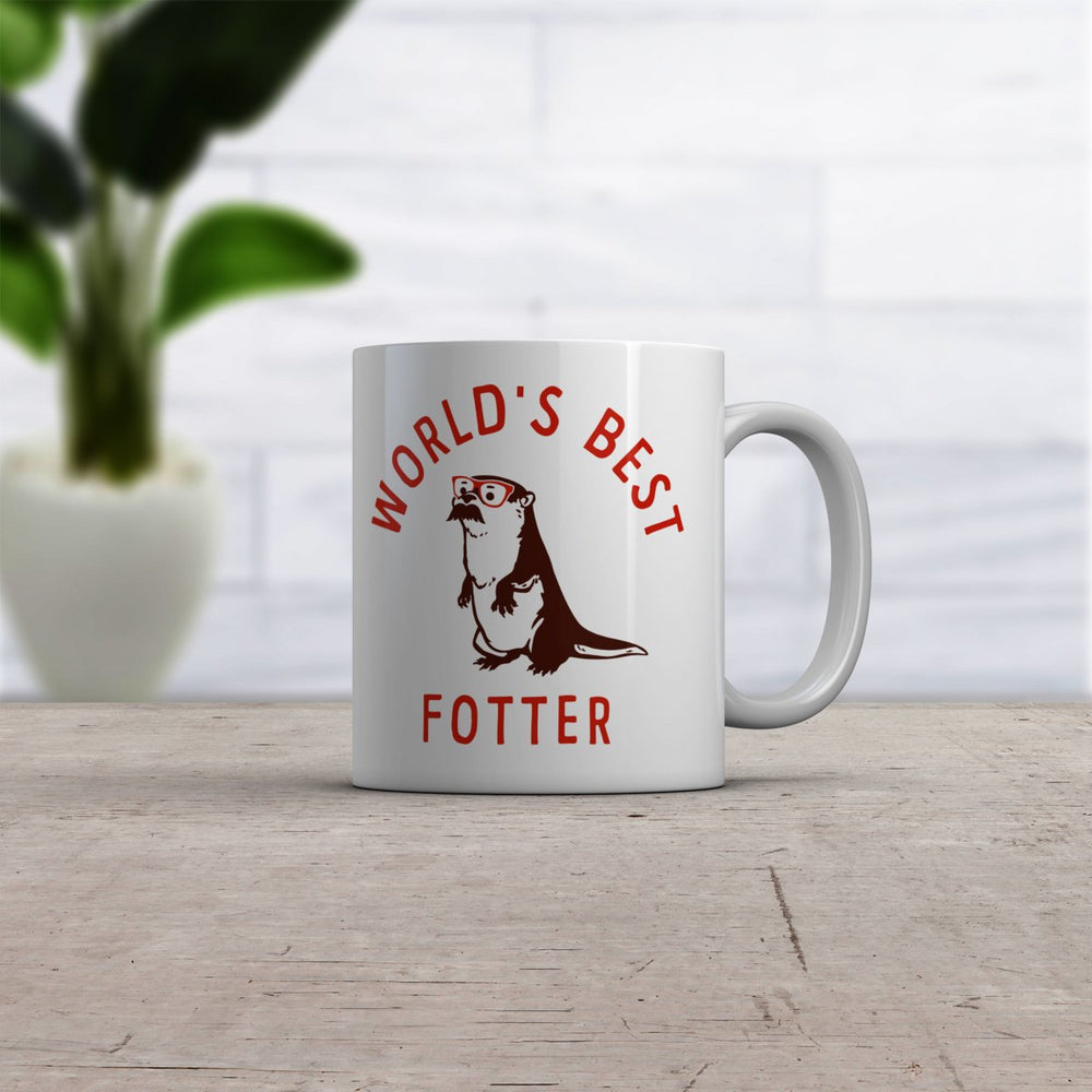 Worlds Best Fotter Mug Funny Sarcastic Fathers Day Joke Otter Graphic Novelty Cup-11oz Image 2