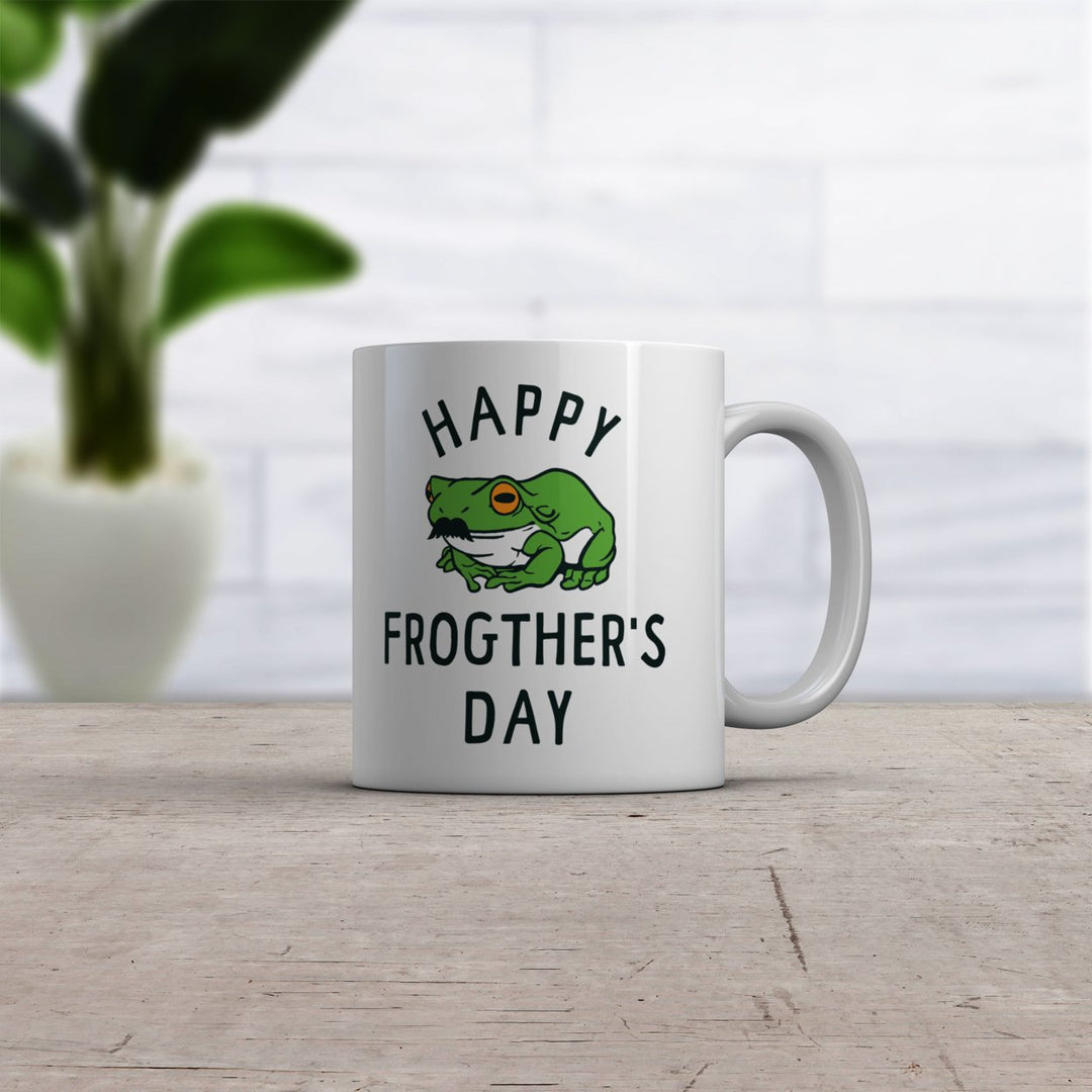 Happy Frogthers Day Mug Funny Sarcastic Fathers Day Gift Frog Graphic Novelty Cup-11oz Image 2