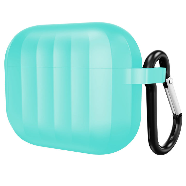 navor Cover for AirPods 3rd Generation (2021),Soft Silicone Protective Case with Metal Hook Compatible for AirPods Image 1