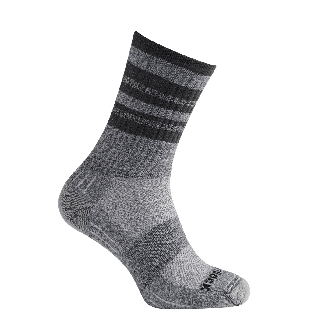 Wrightsock Unisex Escape Crew Socks Ash Twist Stripe - 956.6601 ASH TWIST Image 1