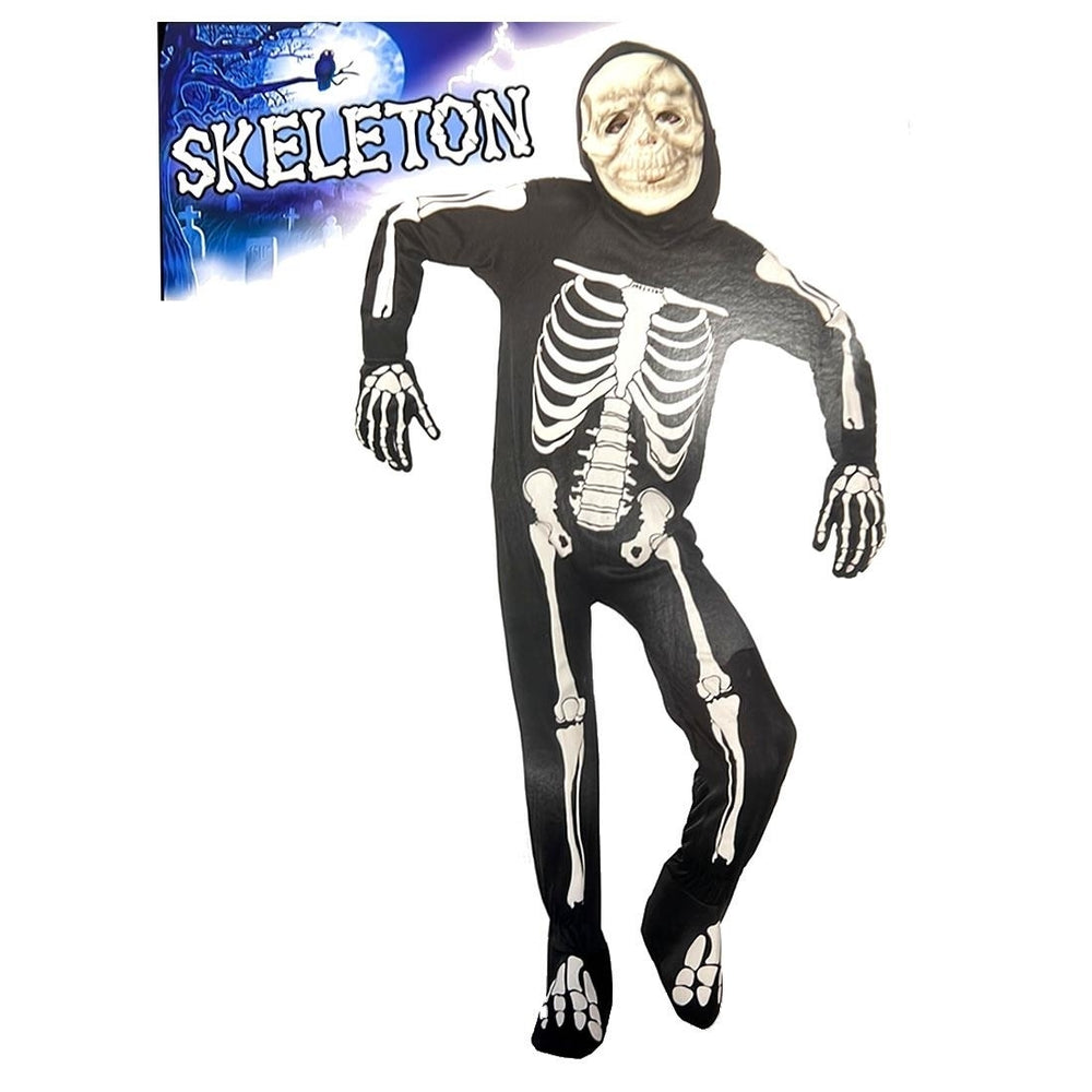 Forum Novelties Bone X-Ray Skeleton Costume Kids XS Skelebones Suit Image 2