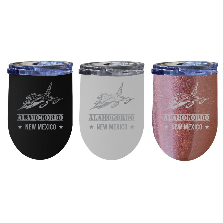 Alamogordo Mexico Souvenir 12 oz Laser Etched Insulated Wine Stainless Steel Tumbler Image 1