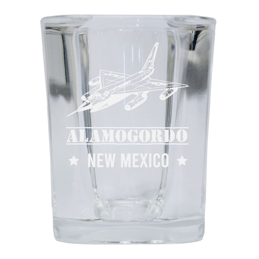 Alamogordo  Mexico Souvenir Laser Engraved 2 Ounce Square Base Liquor Shot Glass Choice of Design Image 1