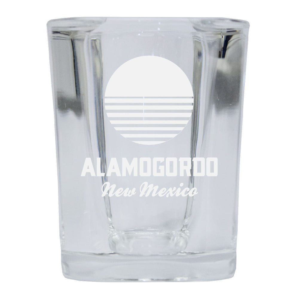 Alamogordo  Mexico Souvenir Laser Engraved 2 Ounce Square Base Liquor Shot Glass Choice of Design Image 2