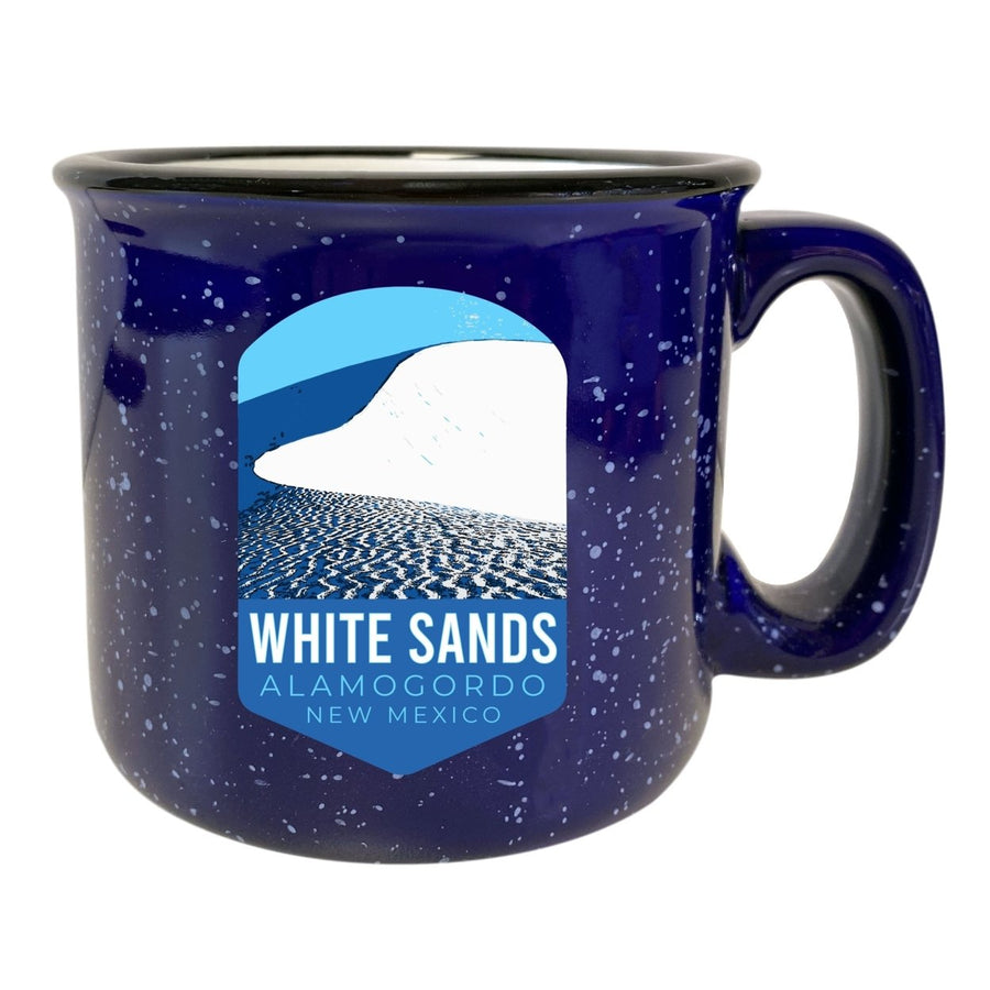 White Sands Alamogordo Mexico 16 oz Navy Speckled Ceramic Camper Coffee Mug Choice of Design Image 1