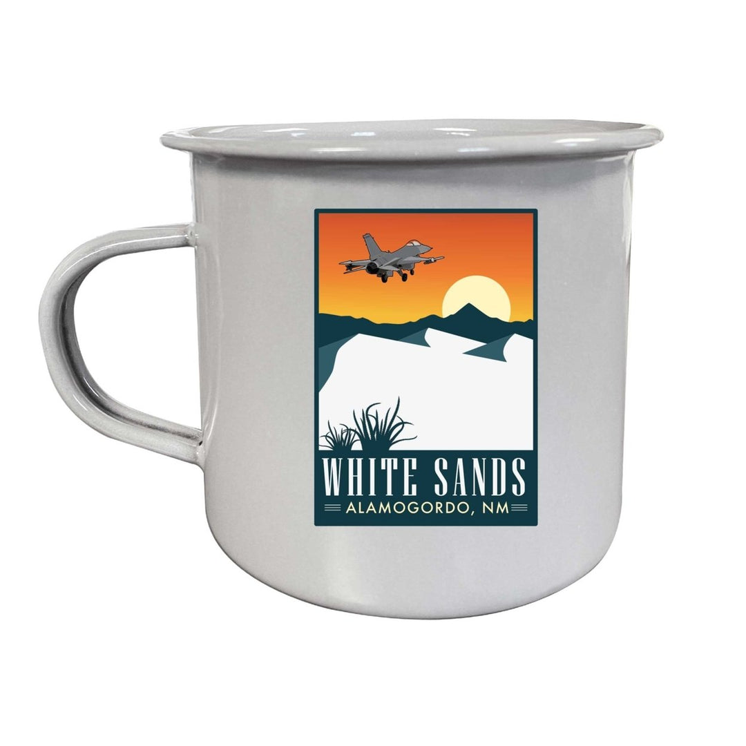 White Sands Alamogordo Mexico 16 oz Gray Tin Camper Mug Choice of Design Image 3