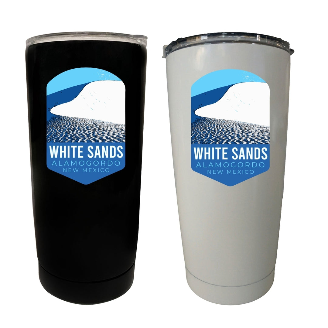 White Sands Alamogordo Mexico Souvenir 16 oz Insulated Stainless Steel Tumbler Design A Image 1