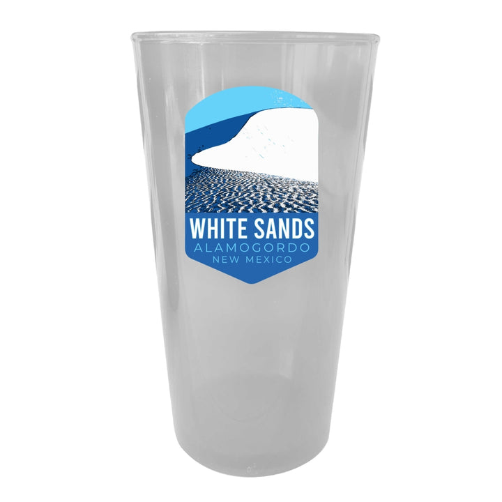 White Sands Alamogordo New Mexico Clear plastic 16 oz Pint Choice of Design Image 1