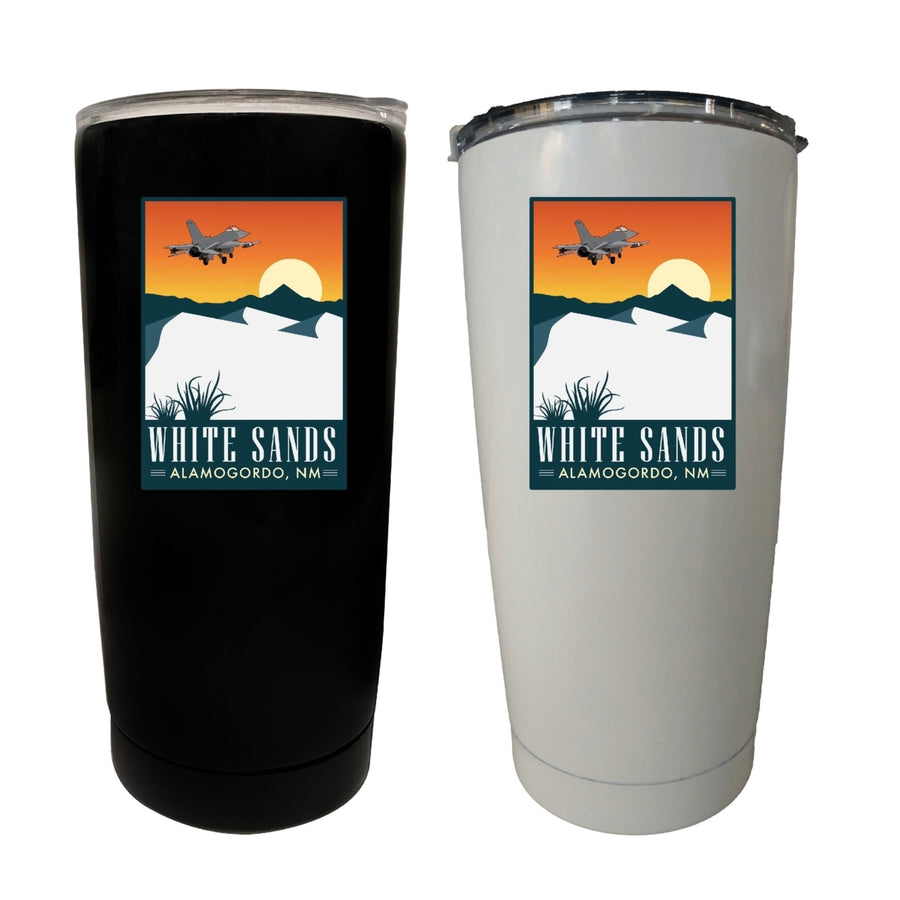 White Sands Alamogordo Mexico Souvenir 16 oz Insulated Stainless Steel Tumbler Design C Image 1