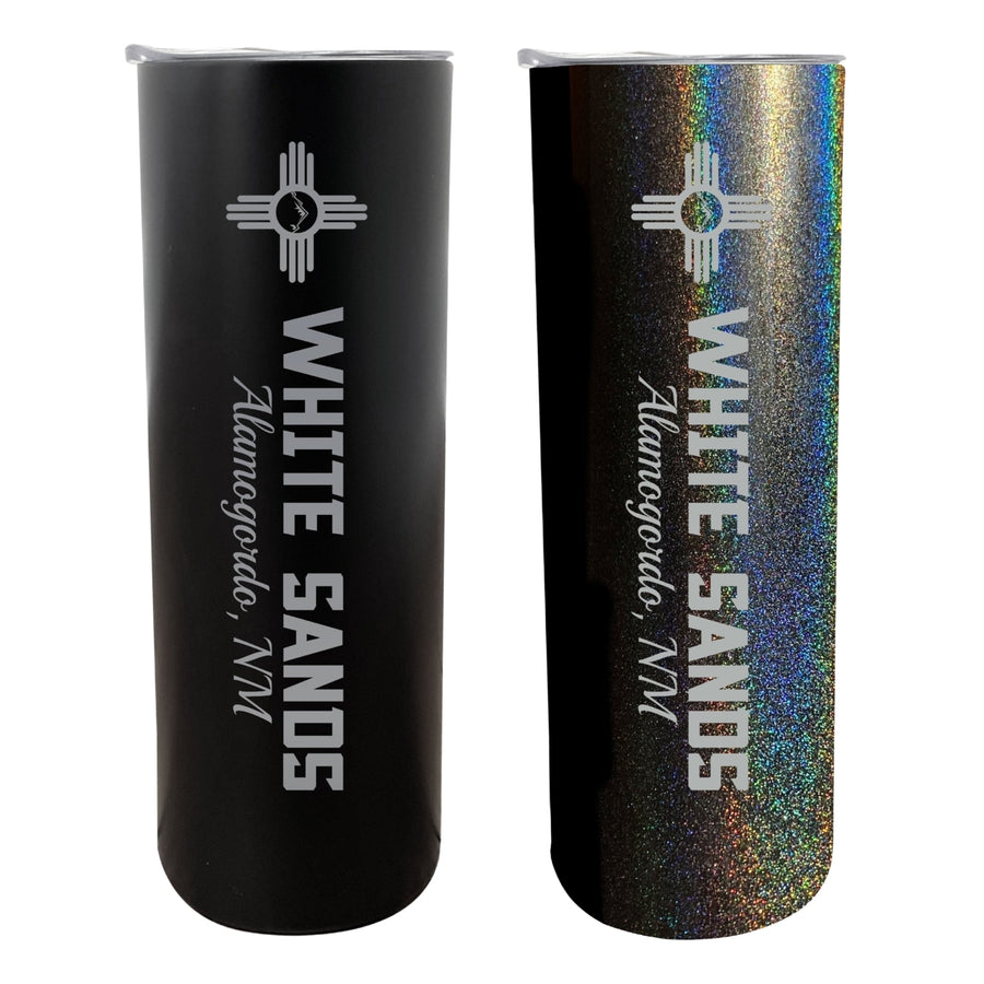 White Sands Alamogordo Mexico Souvenir 20 oz Engraved Insulated Stainless Steel Skinny Tumbler Image 1