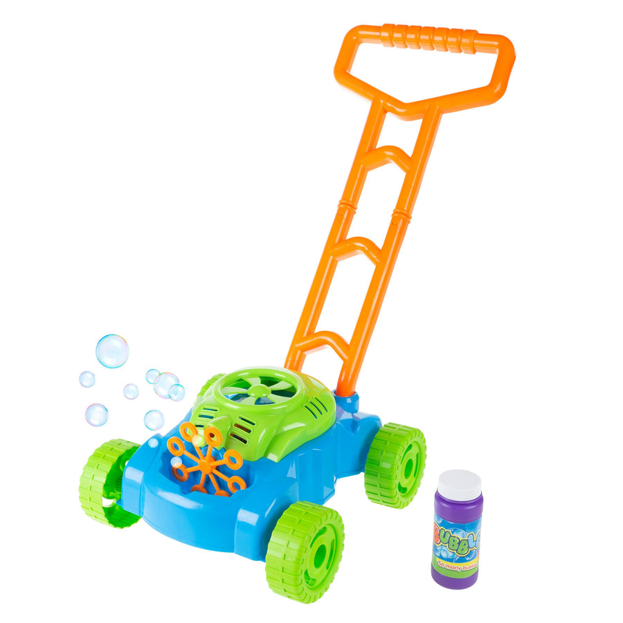 Bubble Machine Lawnmower Outdoor Toddler Toy Walk Behind Lawn Mower Bubble Maker with Sounds Image 1
