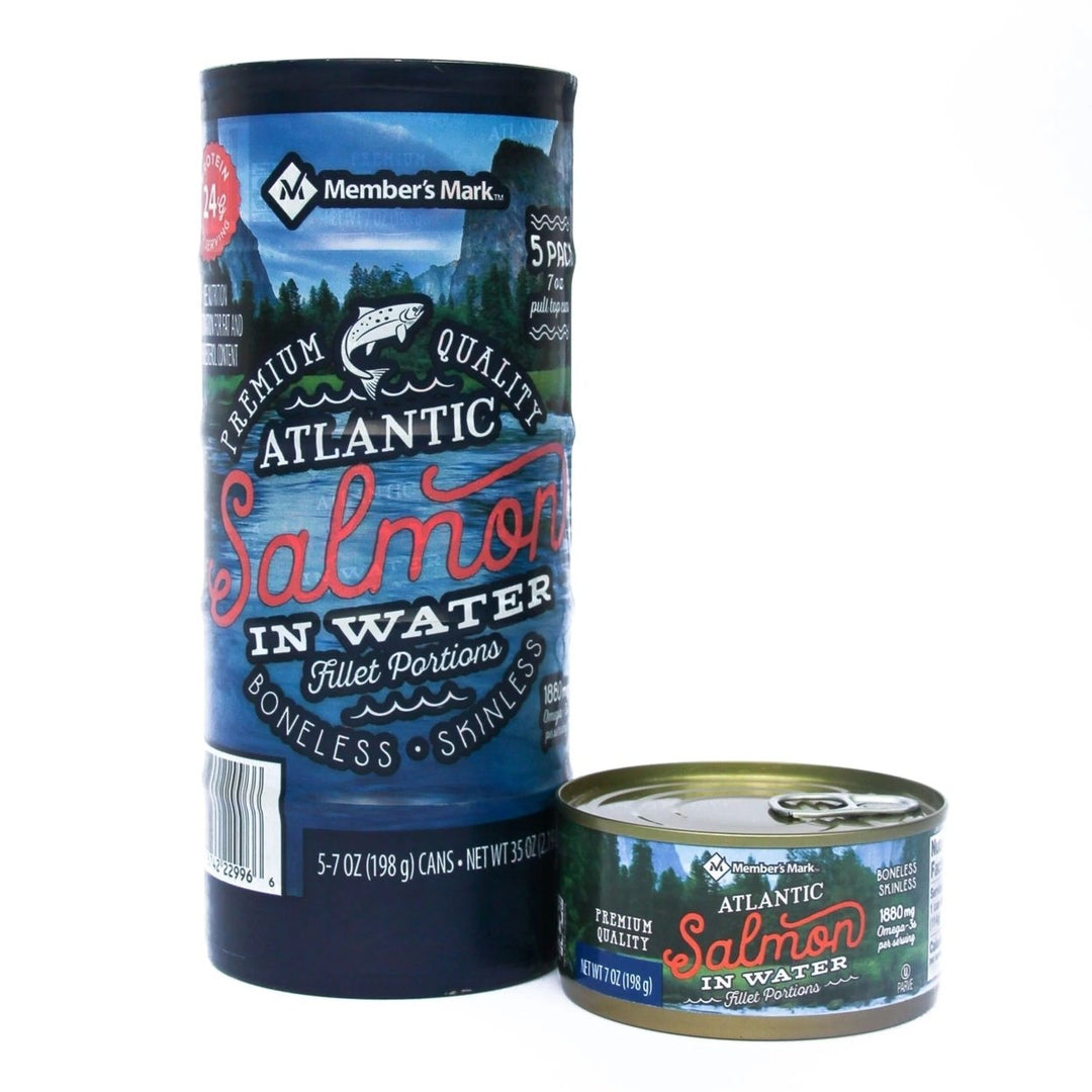 Members Mark Canned Atlantic Salmon 7 Ounce (Pack of 5) Image 4