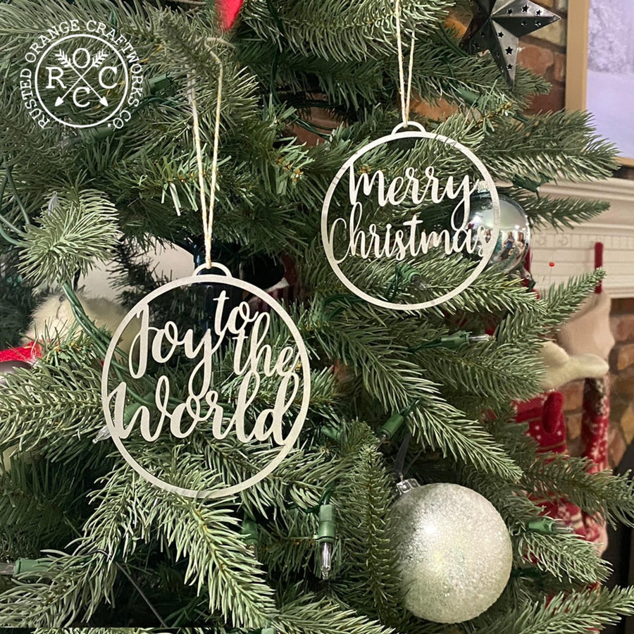 Merry Christmas and Joy to the World Yall Ornament - Christmas Ornament Decorations Image 1
