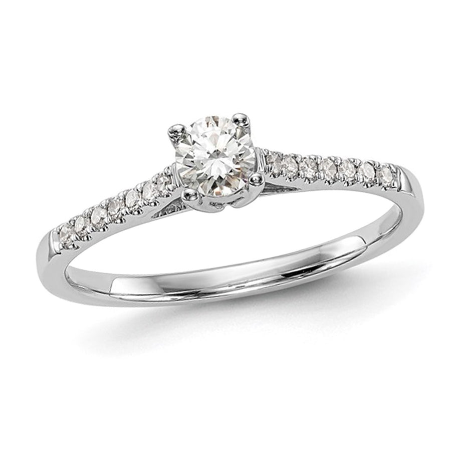 1/6 Carat (ctw G-H-ISI1-SI2) Lab-Grown Diamond Promise Ring in 14K White Gold Image 1