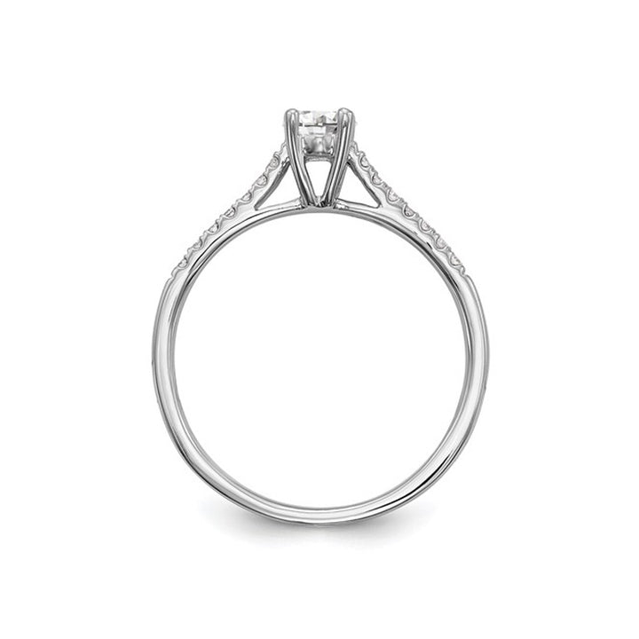 1/6 Carat (ctw G-H-ISI1-SI2) Lab-Grown Diamond Promise Ring in 14K White Gold Image 4