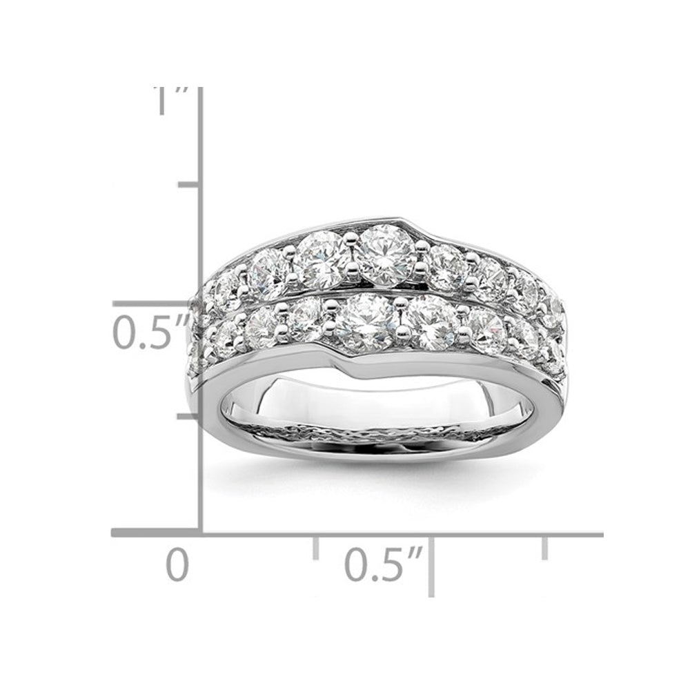 1.50 Carat (ctw SI1-SI2G-H) Lab-Grown Diamond Ring in 14K White Gold Image 3