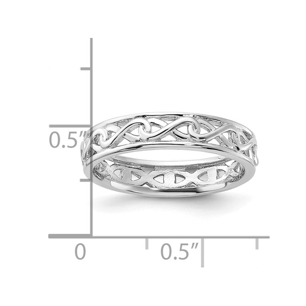 Polished Sterling Silver Infinity Band Image 2