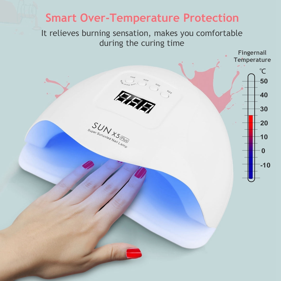 80W UV LED Nail Lamp Gel Polish Nail Dryer 36LEDs Fingernail Toenail Gel Curing Machine PIR Sensor Timer Display Image 7