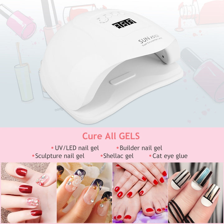 80W UV LED Nail Lamp Gel Polish Nail Dryer 36LEDs Fingernail Toenail Gel Curing Machine PIR Sensor Timer Display Image 8