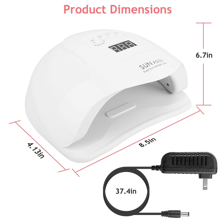 80W UV LED Nail Lamp Gel Polish Nail Dryer 36LEDs Fingernail Toenail Gel Curing Machine PIR Sensor Timer Display Image 10