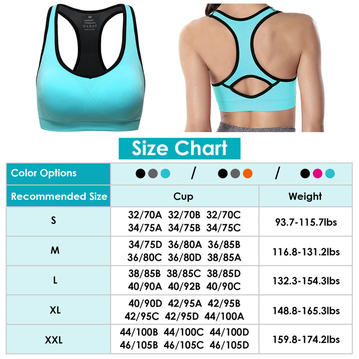 3 Packs Women Padded Sports Bras Yoga Fitness Push up Bra Female Top for Gym Running Workout Training Image 3