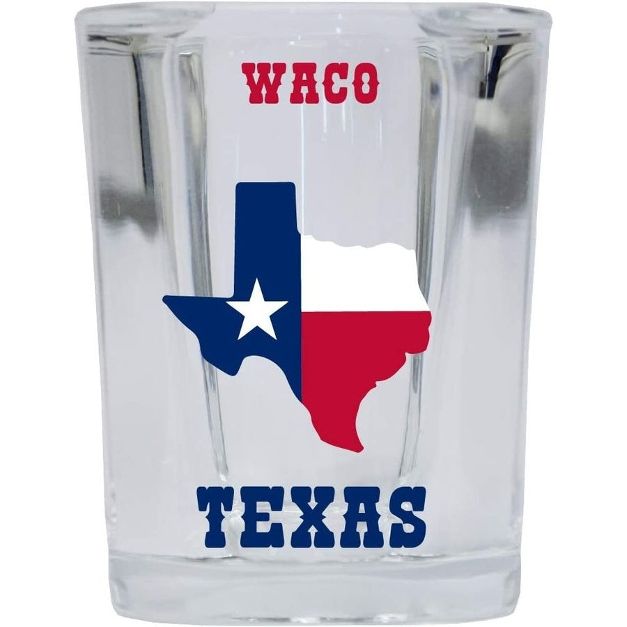 Waco Texas Square State Shaped Shot Glass Image 1