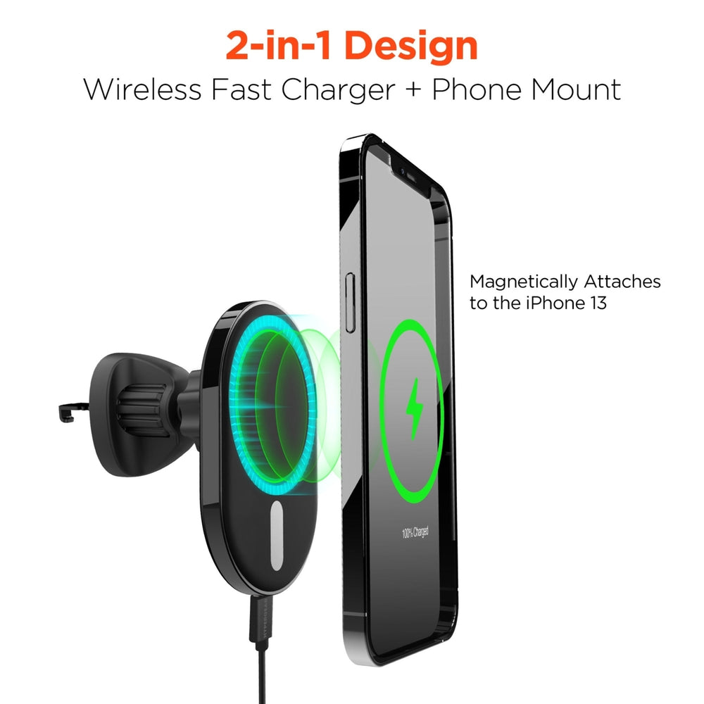 HyperGear MagVent Wireless Car Charging Mount for iPhone 13 (15454-HYP) Image 2