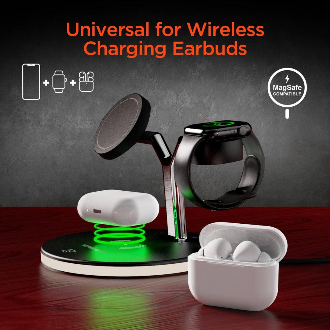 HyperGear MaxCharge 3-in-1 MagSafe Wireless Charging Stand for Phones (15515-HYP) Image 8