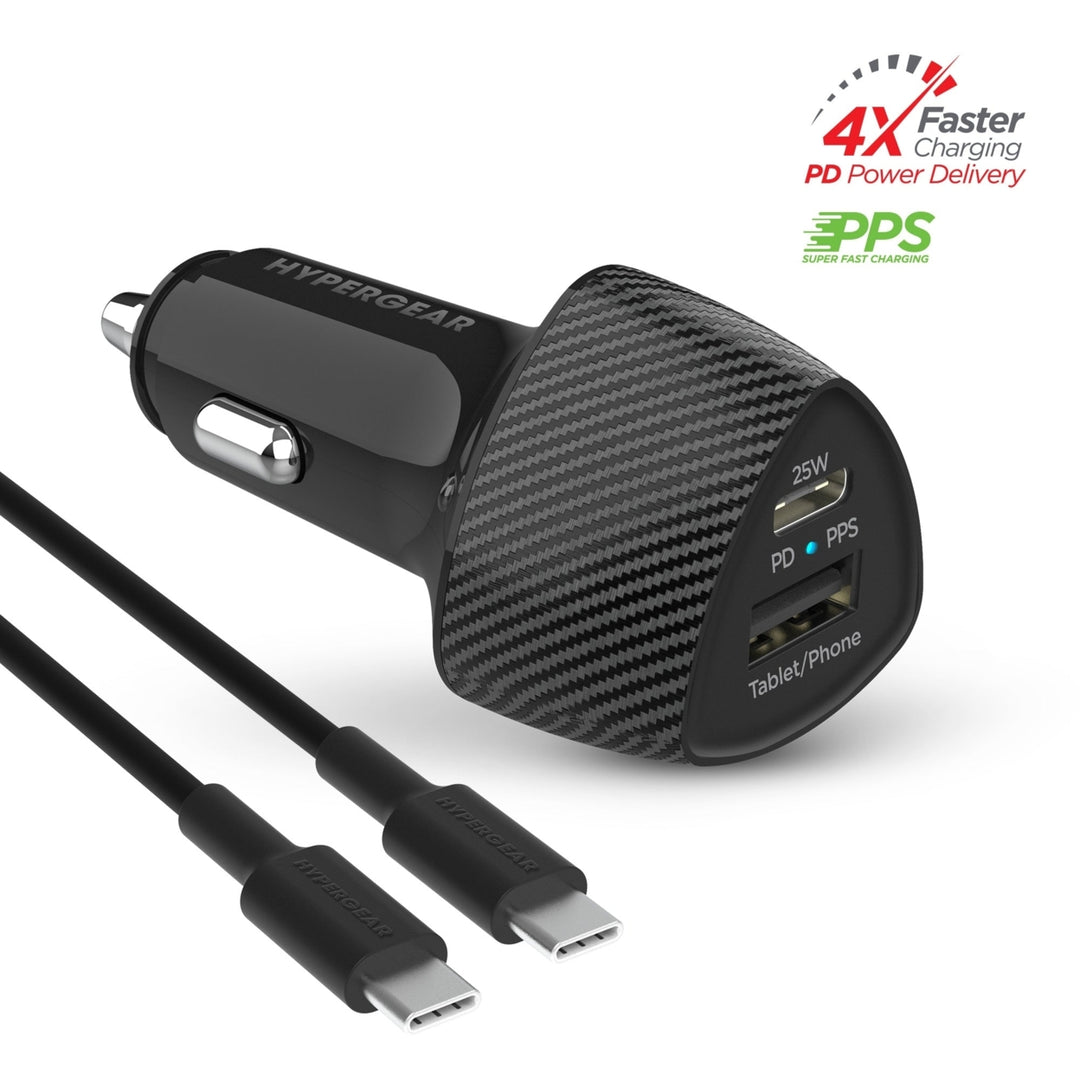 HyperGear SpeedBoost 25W PD USB-C Car Kit with PPS Fast Charge Tech (15622-HYP) Image 1