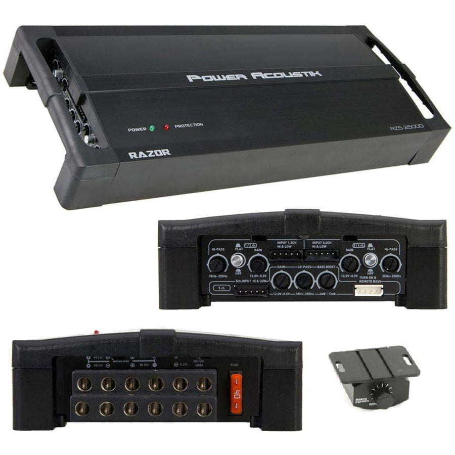 Power Acoustik RZ5-2500D Razor 2500 Watt 5-Channel Class D Car Audio Amplifier Image 1