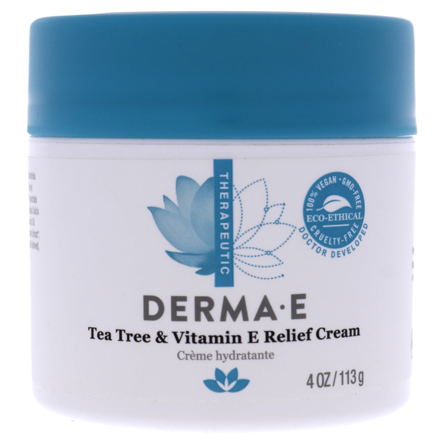 Tea Tree And Vitamin E Relief Cream by Derma-E for Unisex - 4 oz Cream Image 1