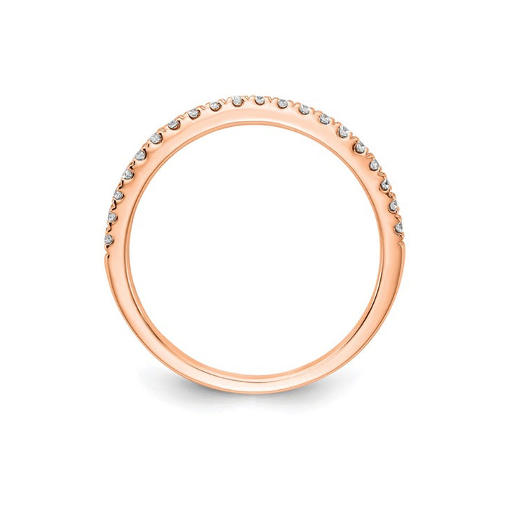 1/5 Carat (ctw E-F VS1-VS2) Lab-Grown Diamond Wedding Band Ring in 14K Rose Gold Image 4