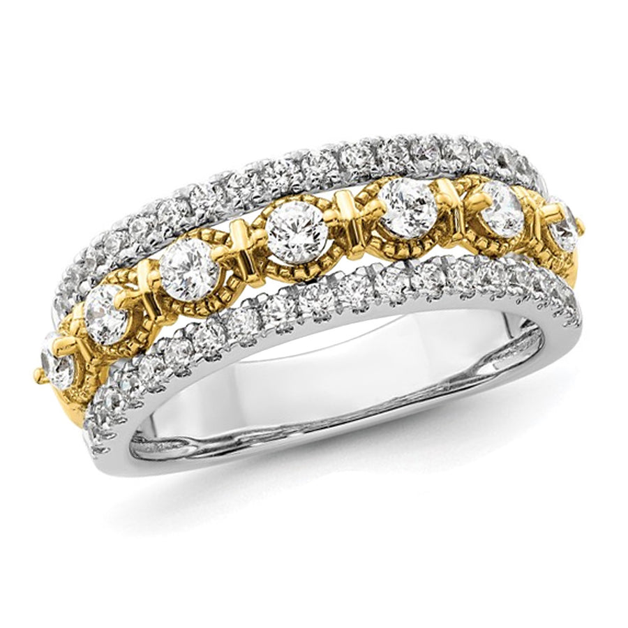 7/8 Carat (ctw SI1-SI2G-H-I) Lab-Grown Diamond Band Ring in 14K White Gold Image 1