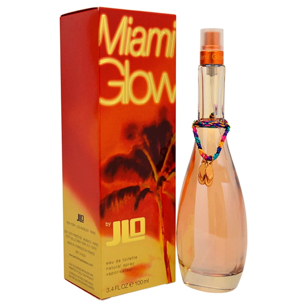 Jennifer Lopez Miami Glow Eau De Toilette Spray 100ml Tropical Fragrance Image 1