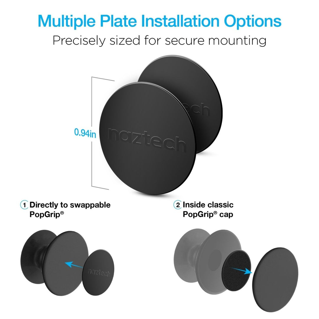 Naztech MagBuddy Universal Round Plates Compatible w Charge Devices (15482-HYP) Image 4