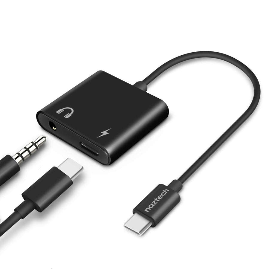 Naztech USB-C and 3.5mm Audio + Charge Adapter (15163-HYP) Image 1