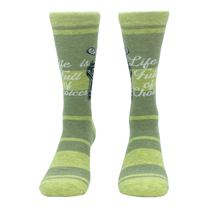 Mens Life Is Full of Choices Socks Funny Fathers Day Golf Clubs Novelty Golfing Footwear Image 4