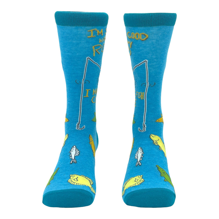 Mens Im So Good With My Rod I Make Fish Come Socks Funny Fishing Sexual Innuendo Novelty Footwear Image 4