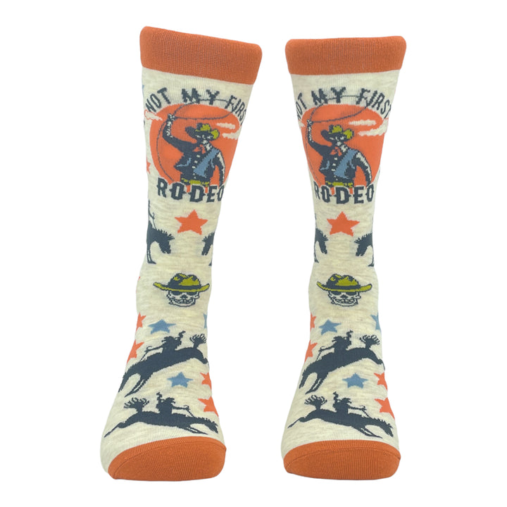 Mens Not My First Rodeo Socks Funny Cowboy Western Sarcastic Novelty Footwear Image 2