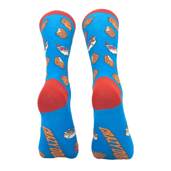 Mens Nugs Not Drugs Socks Funny Chicken Nuggets Fast Food Sauce Graphic Footwear Image 4