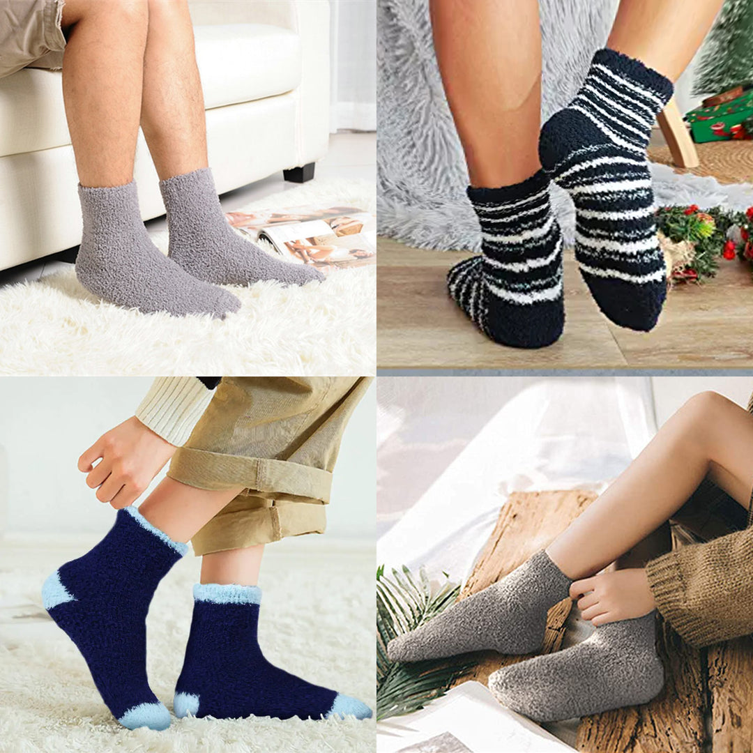 10-Pairs Womens Low Cut Soft Fluffy Cozy Fuzzy Plush Socks Image 8