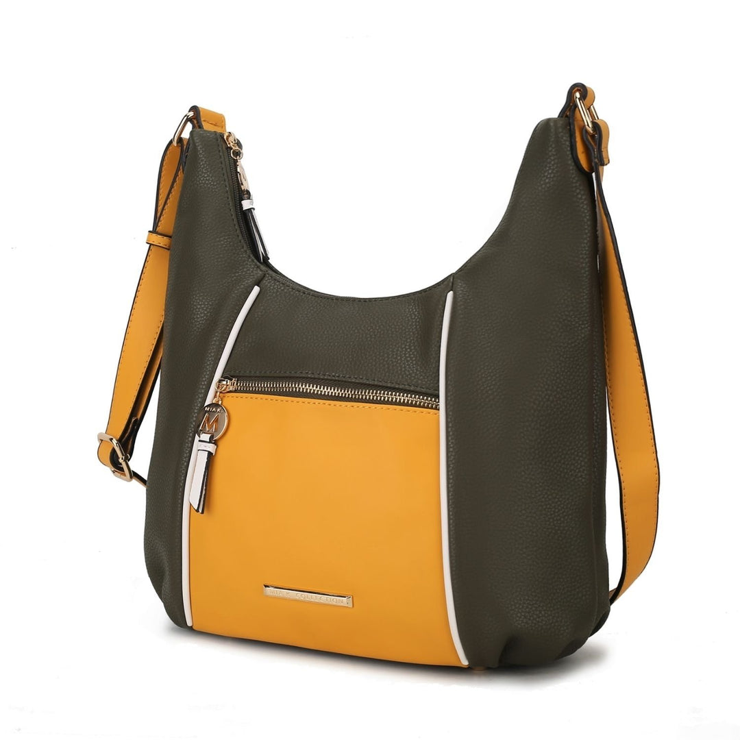 Lavinia Color-Block Vegan Leather Crossbody Womens Shoulder Bag by Mia K Image 9