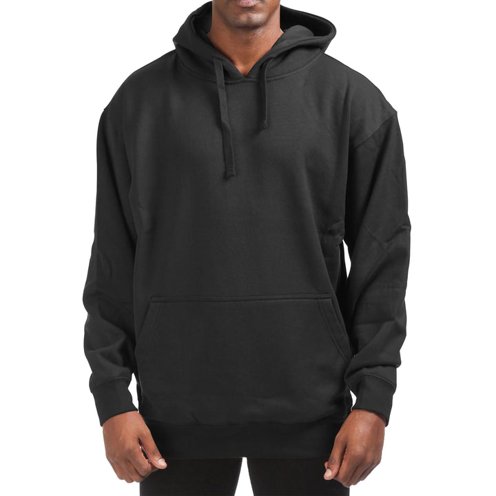 Mens Fleece Pullover Hoodie Cotton Blend Lightweight Big Tall Sizes Pocket Image 3