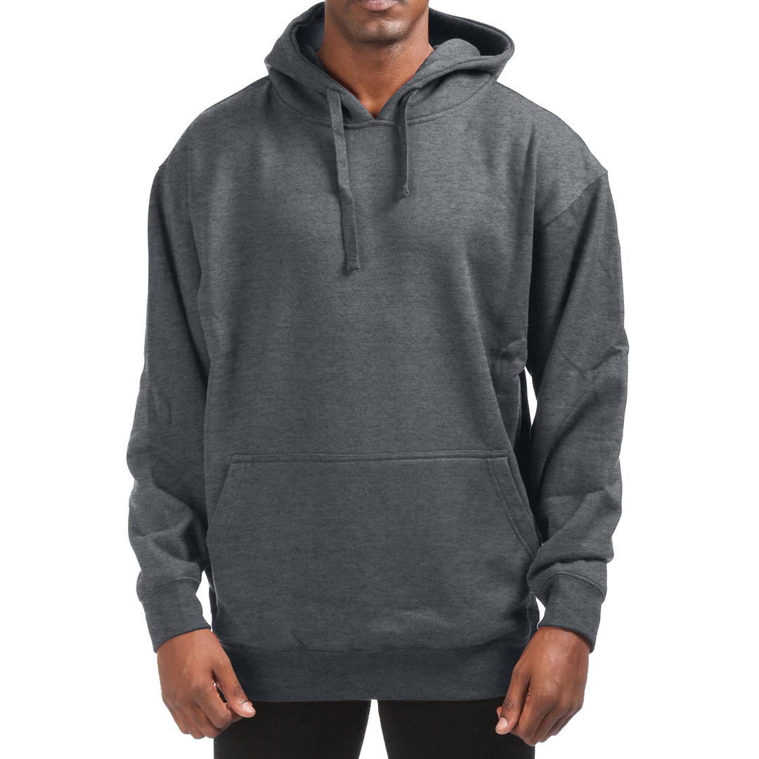 Mens Fleece Pullover Hoodie Cotton Blend Lightweight Big Tall Sizes Pocket Image 4