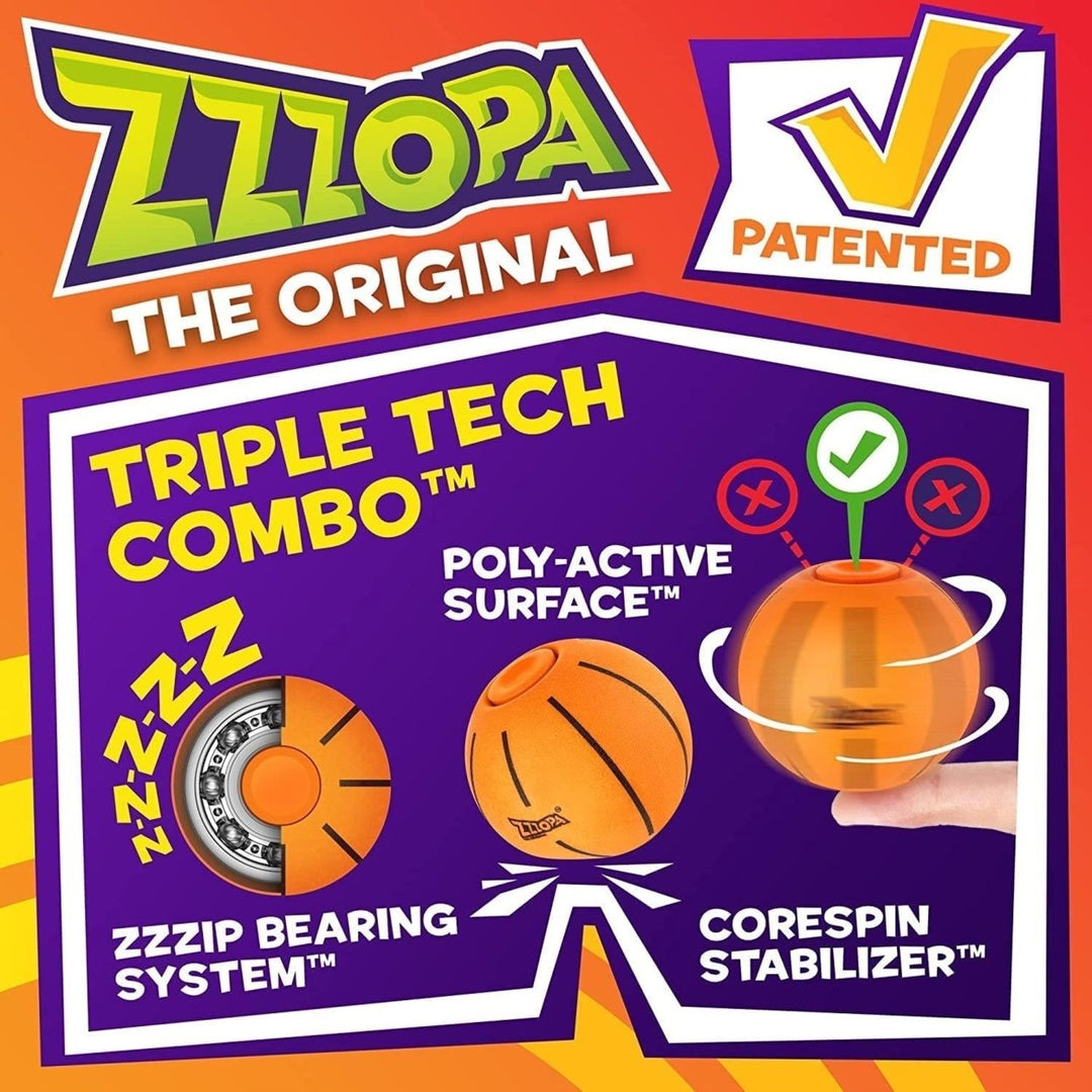 Original ZZZOPA Fidget Stress Ball Variety 5pk Spin Bounce Throw It Bundle PMI International Image 3