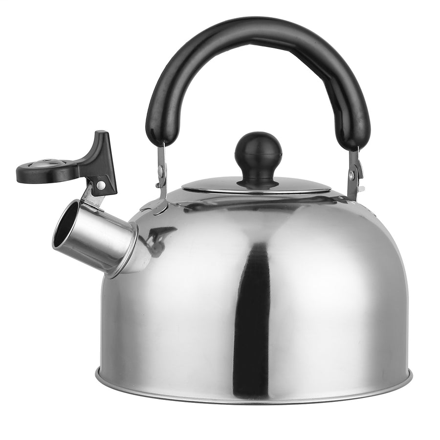 2.1Quarts Stainless Steel Whistling Tea Kettle Stovetop Induction Gas Teapot with Insulated Handle Camping Kitchen Image 1
