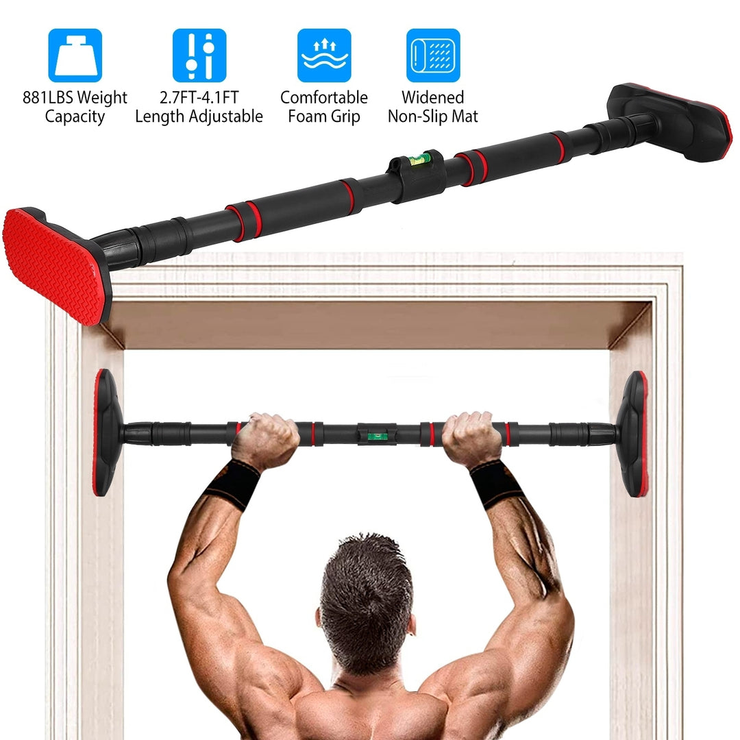 Doorway Pull Up Bar Heavy Duty Body Workout Strength Training Chin Up Bar with Foam Grips 881LBS Capacity Image 1