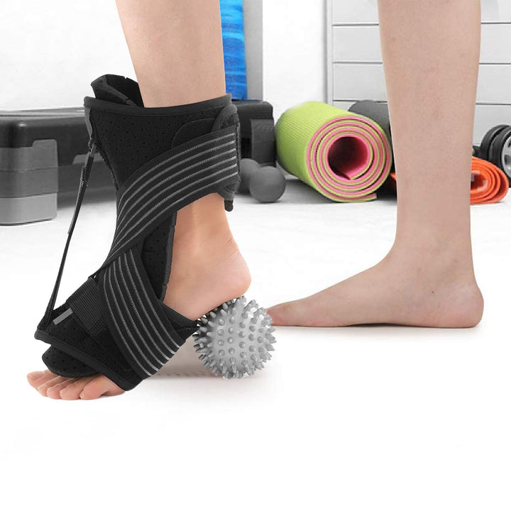 Plantar Fasciitis Night Splint Adjustable Black Orthotic Brace Support 25cm Image 8