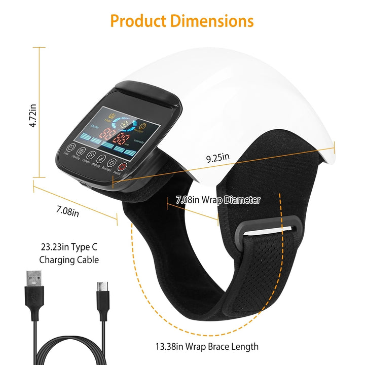 Electric Rechargeable Knee Massager with Heat Timer Air Pressure and Temperature Control Image 8